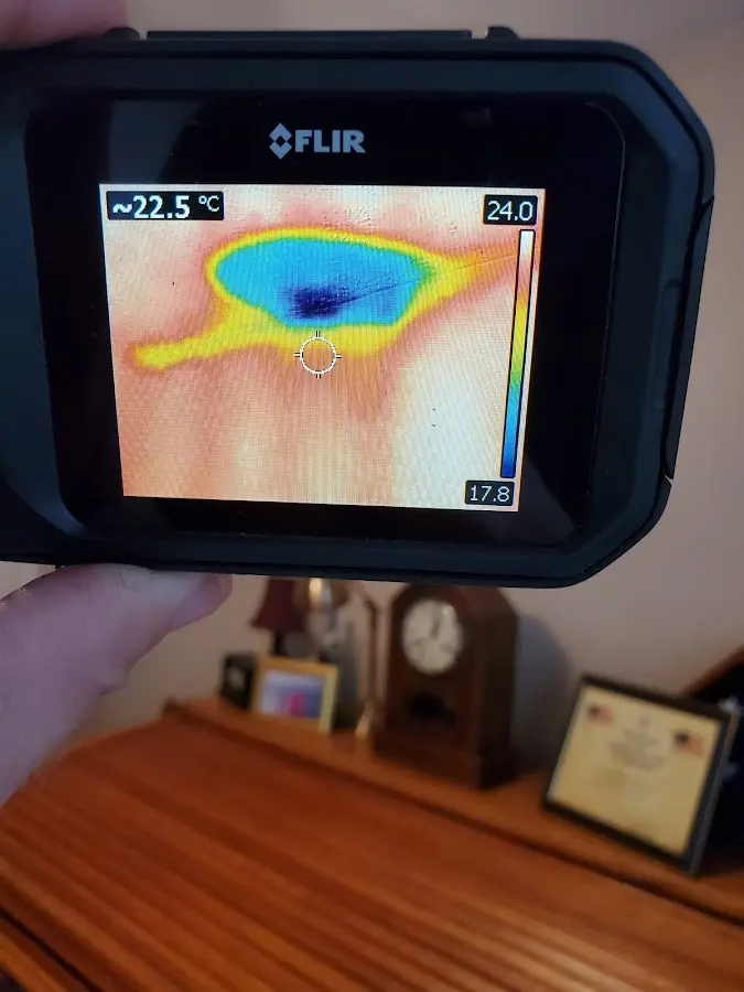 Thermal imaging inspection for water damage in Brecknock